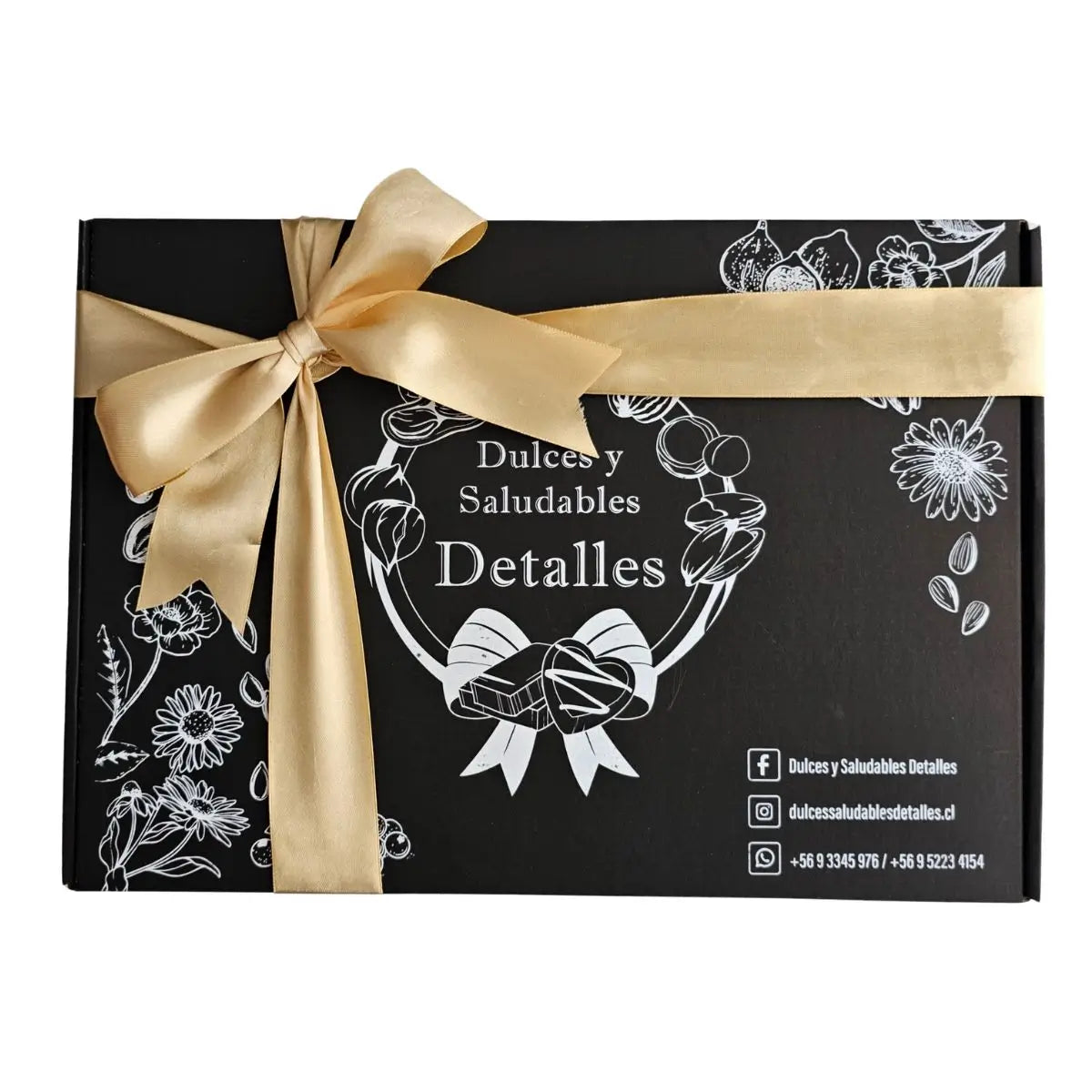 detalle-caja-regalo-negra-lazo-dorado-saludables-detalles | Filtro: Caja Premium