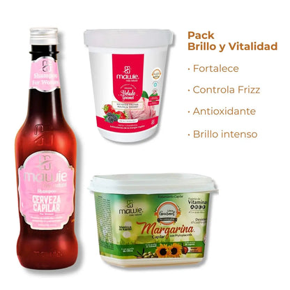 Pack Brillo y Vitalidad Mawie: Cerveza + Margarina + Helado de Frutos Rojos