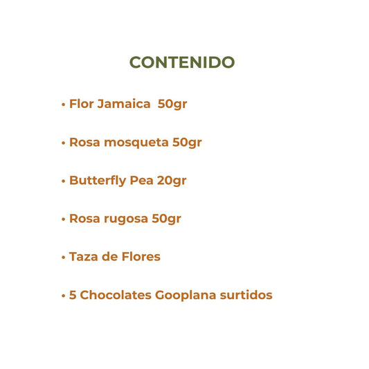 Pack "Momento para Mí" - 4 Flores en Frascos de Vidrio, Posillo Cerámico y Bombones